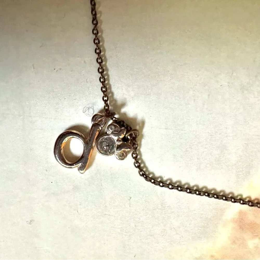 Disney D monogram Minnie Mouse necklace